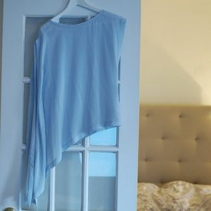 Karen Millen Pale Blue Assymetric Top